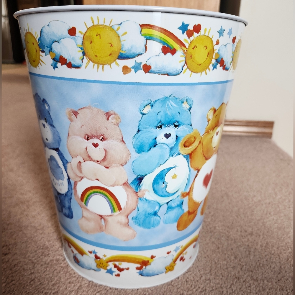 Vintage Care Bears Wastebasket